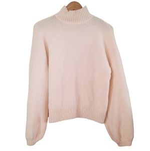 Tularosa Light Pink Balloon Sleeve Sweater